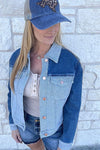 Judy Blue Color Block Denim Jacket denim jacket Judy Blue