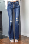 KanCan Mid Rise Distressed Flare Jeans KanCan