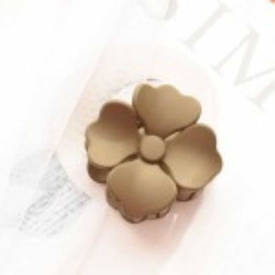 Khaki Hibiscus Flower Hair Claw Clip hair accessories Judson & Co 