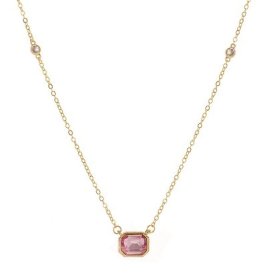 Meghan Browne Cherry Pink Quartz Necklace Necklace Meghan Browne 