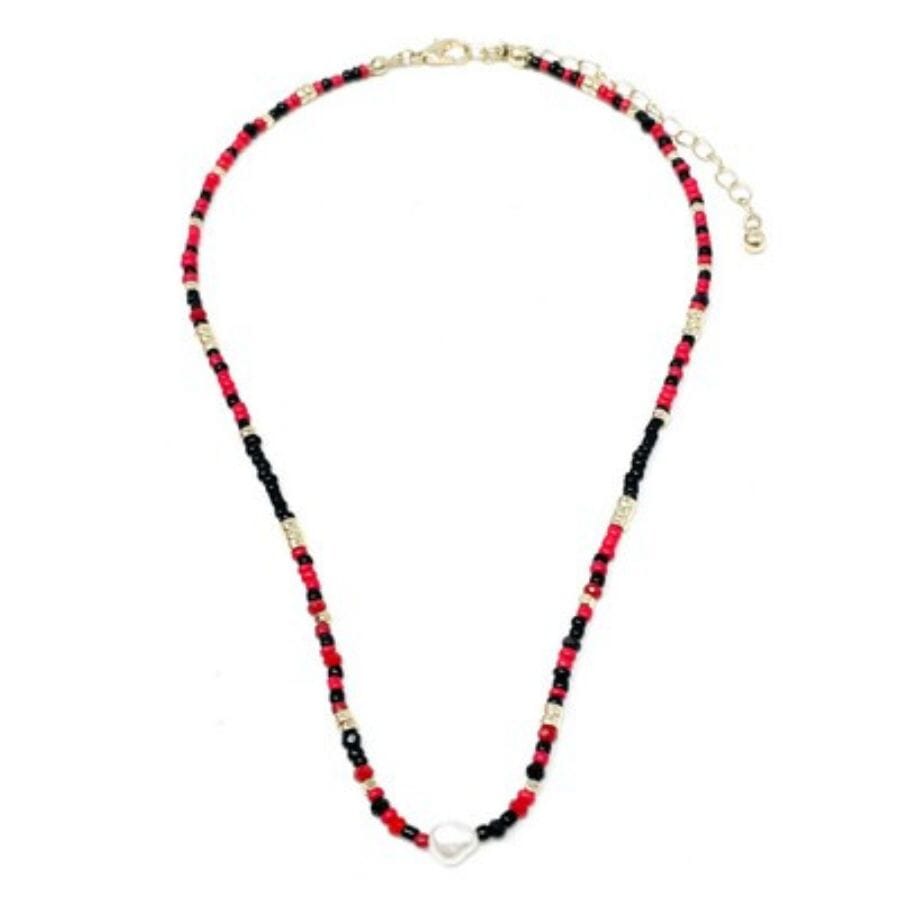 Meghan Browne Coach Red and Black Necklace Necklace Meghan Browne 
