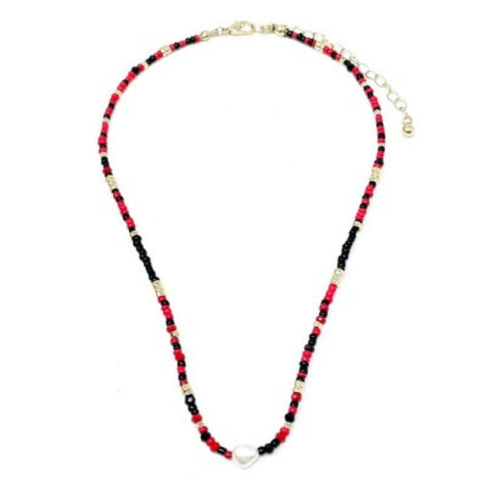 Meghan Browne Coach Red and Black Necklace Necklace Meghan Browne 