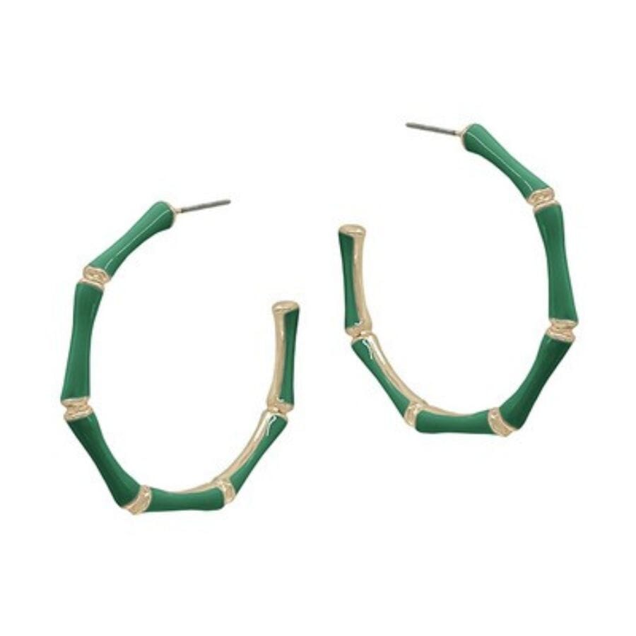 Meghan Browne Sash Green Earrings Earrings Meghan Browne 