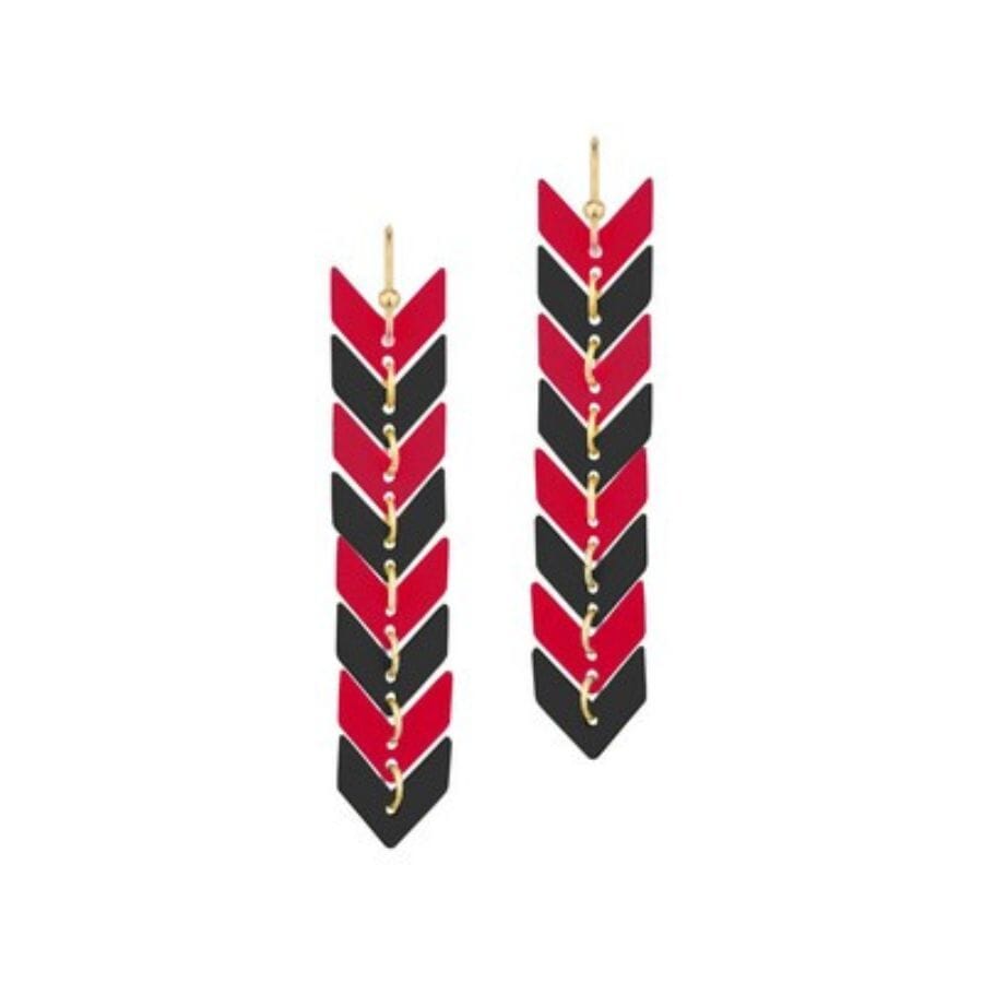 Meghan Browne Shultz Black Red Earrings Earrings Meghan Browne 
