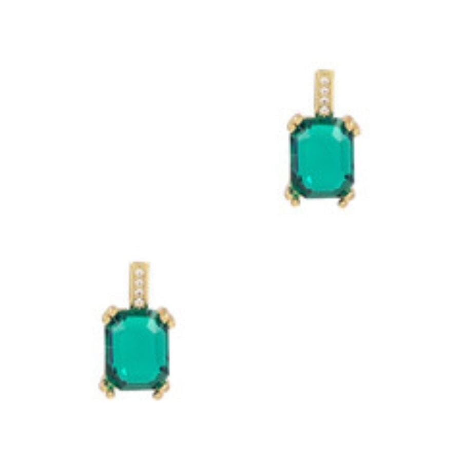 Meghan Browne Tia Emerald Earrings Earrings Meghan Browne 