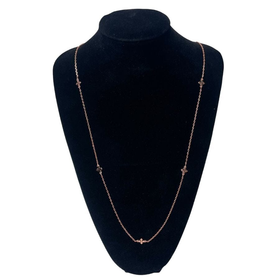 Natalie Wood Designs Believer Cross Necklace In Rose Gold Necklace Natalie Wood Designs 