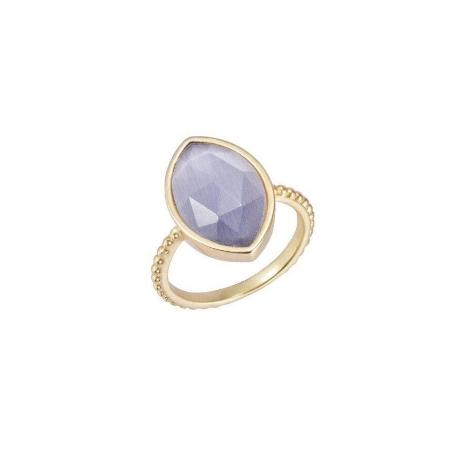 Natalie Wood She's A Gem Slate Cat's Eye Gold Ring ring Natalie Wood Designs 