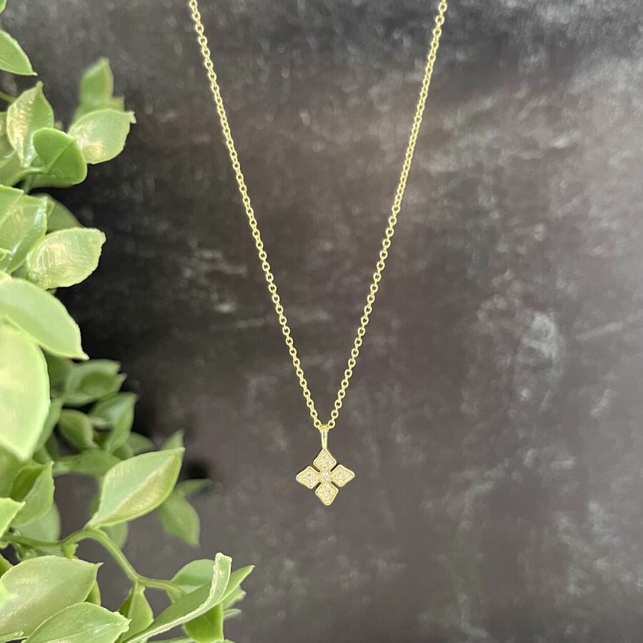 Natalie Wood Shine Bright Cross Necklace In Gold Necklace Natalie Wood Designs 