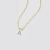 Natalie Wood Sparkle Toggle Initial Necklace in Gold Necklace Natalie Wood Designs