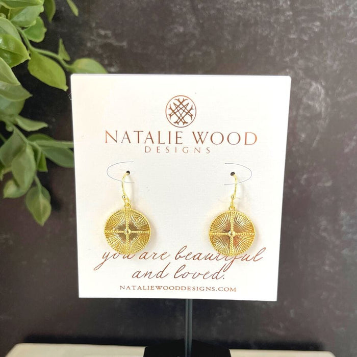 Natalie Wood Walking On Sunshine Drop Earrings In Gold Earrings Natalie Wood Designs 