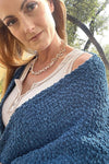 Peacock Open Front Oversized Cardigan Sweater with Pockets Outerwear Jacket Umgee
