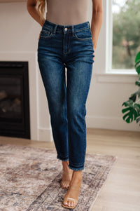 Phillipa High Rise Release Hem Slim Jeans Womens Ave Shops 