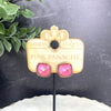Pink Panache 12mm Pink Lotus Delite Crystal Bronze Post Earrings Earrings PINK PANACHE