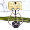 Pink Panache 8mm Bronze/ AB Cushion Cut Connector on Lavender Rice Bead Teardrop Earring Earrings PINK PANACHE