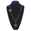 Pink Panache Black and Gold Four Point Scroll Cross Necklace Necklace PINK PANACHE
