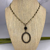 Pink Panache Bronze Oval With Black Crystals Necklace PINK PANACHE