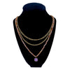 Pink Panache Lilac and Gold Layered Necklace Necklace PINK PANACHE