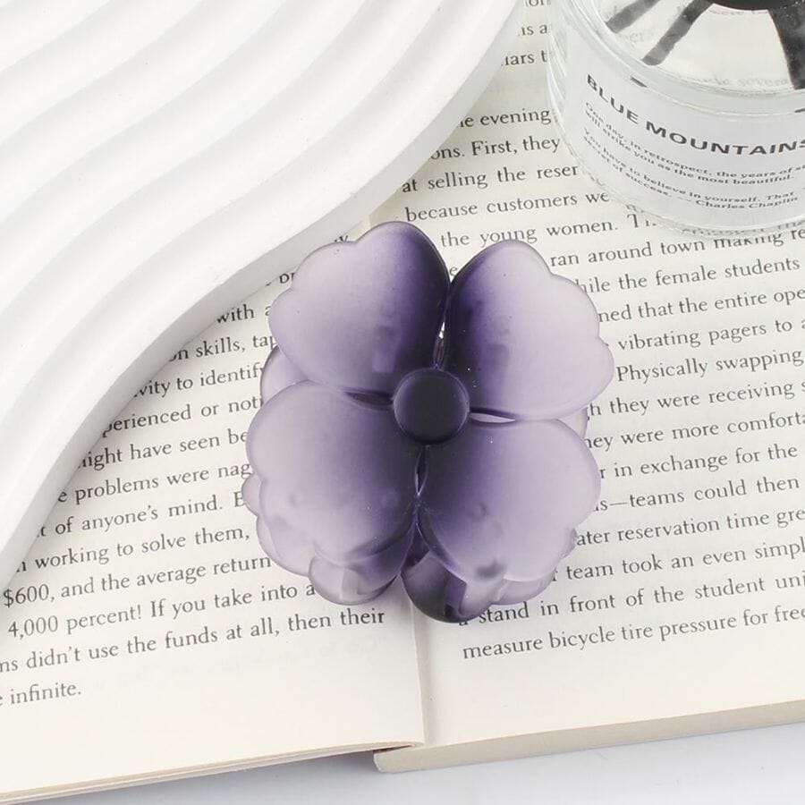 Purple Ombre Frosted Hibiscus Flower Hair Claw Clip hair accessories Judson & Co 