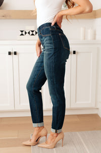 Rowena High Rise Pull On Double Cuff Slim Jeans Womens Ave Shops 