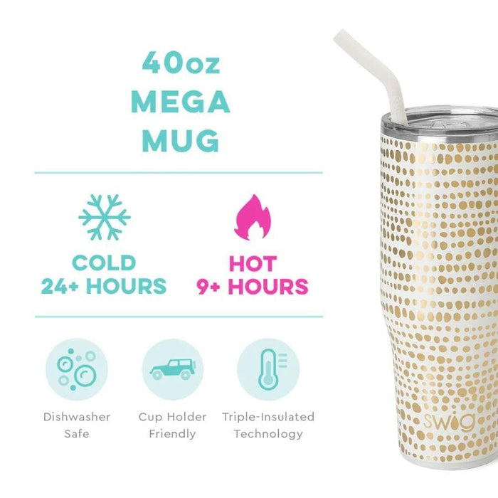 Swig Life 40oz Glamazon Gold Mega Mug mugs Swig 