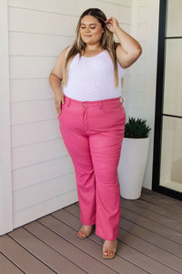Tanya Control Top Faux Leather Pants in Hot Pink Womens Ave Shops 