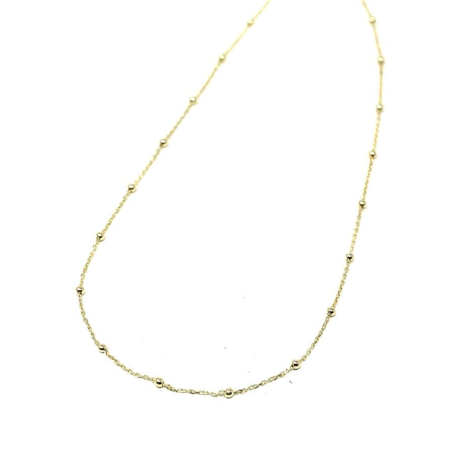 The Sis Kiss 20" Baby Ball Chain Necklace Gold Necklace The Sis Kiss 