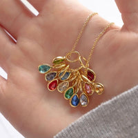 The Sis Kiss Birthstone Charms Gold Necklace Charm The Sis Kiss 