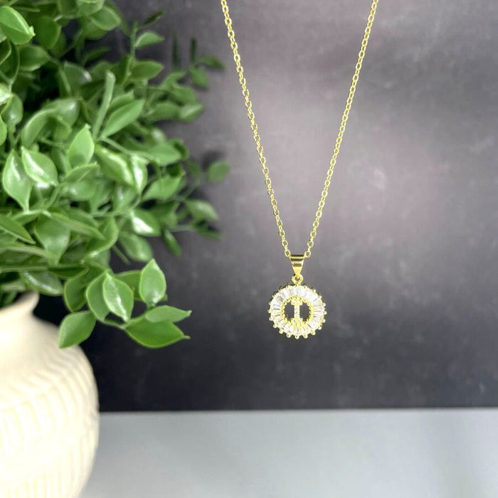 The Sis Kiss Mini Radiant Initial Necklace Gold Necklace The Sis Kiss I 