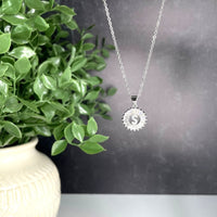 The Sis Kiss Mini Radiant Initial Necklace Silver Necklace The Sis Kiss S 