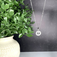 The Sis Kiss Mini Radiant Initial Necklace Silver Necklace The Sis Kiss T 