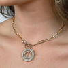 The Sis Kiss Paperclip Radiant Initial Necklace Gold Necklace The Sis Kiss