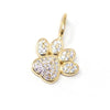 The Sis Kiss Paw Print Charm Gold Necklace Charm The Sis Kiss