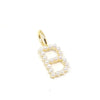 The Sis Kiss Pearl Initial Charms Gold Necklace Charm The Sis Kiss