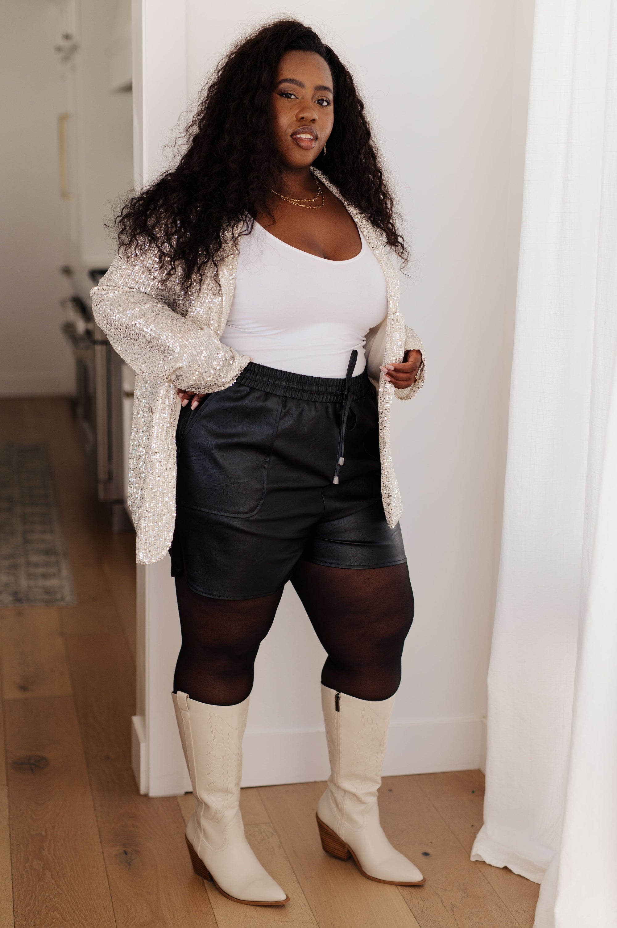 Thought That Counts Faux Leather Shorts Womens Ave Shops 