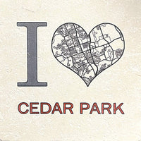 Tipsy Coasters coaster Tipsy Coasters I Heart Cedar Park 