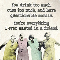 Tipsy Coasters coaster Tipsy Coasters Four Ladies Cuss Too Much 