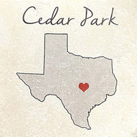 Tipsy Coasters coaster Tipsy Coasters Love Your Town - Cedar Park 
