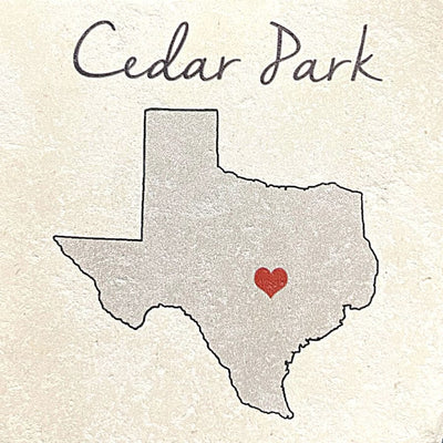 Tipsy Coasters coaster Tipsy Coasters Love Your Town - Cedar Park